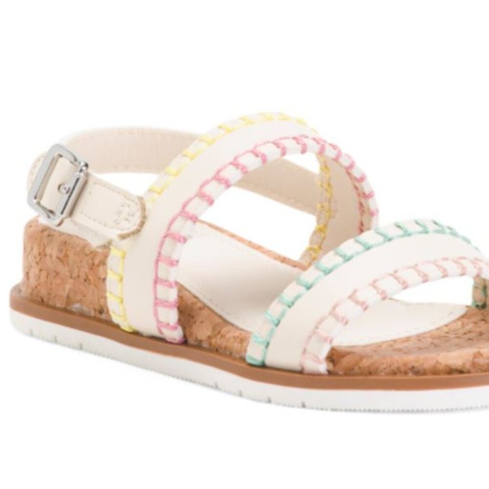 NWT MIA GIRL Whipstitch Wedge Sandals